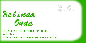 melinda onda business card